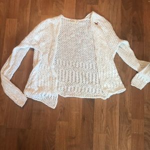 Hollister white cardigan